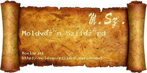 Moldván Szilárd névjegykártya
